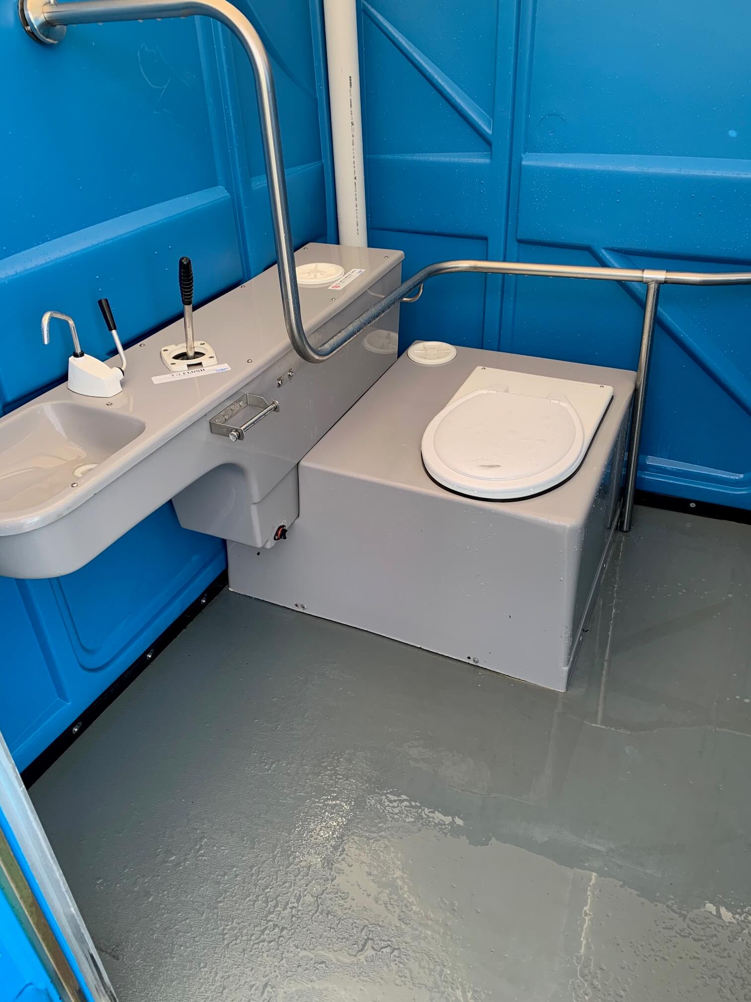 Portable disabled toilets interior